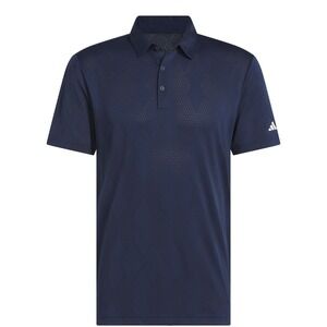 Adidas Mens Ultimate365 Micro Texture Navy Blue‎ Diamond Golf Polo Shirt Small
